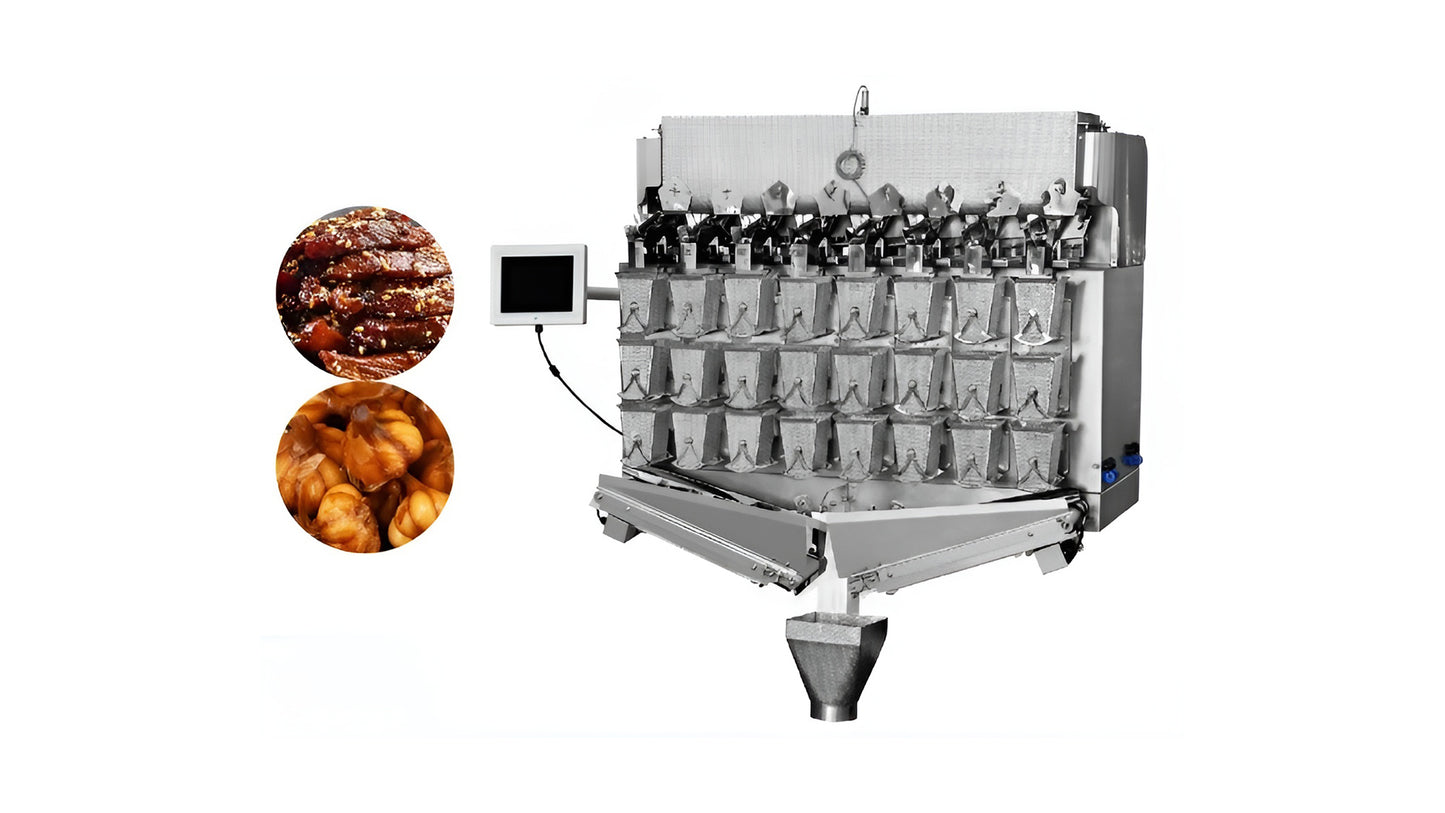 Multihead liniar 8 capete pe 3 niveluri - alimentare cu şnec, pentru produse lipicioase